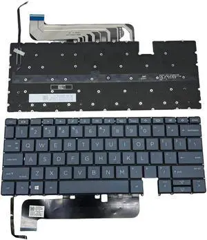 YIJIATech New Keyboard for HP Elite Dragonfly G3 G4 13.5-inch Laptop Backlight US Layout 6037B0226301 N08580-001 SN1A91B1 SG-B1040-XUA (Blue)