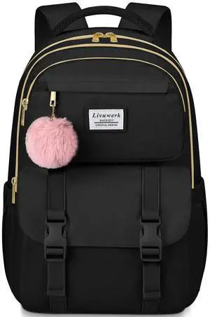 School Backpack for Teen Girls Bookbag: 17.3 inch Cute College Backpacks for Women Laptop Back Pack Stylish Teens Book Bag Large Middle High School Bag for Students Casual Travel Daypack