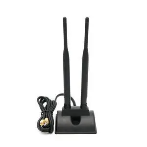MustPoint 2.4GHz 5GHz Dual Band RP-SMA Male WiFi Antenna + IPEX MHF4 to RP-SMA Female Cable 9.8 inch for M.2 NGFF Network Card PC Computer