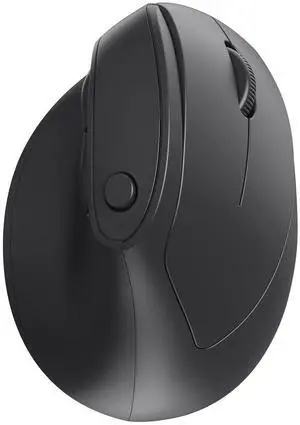Ergonomic Mouse, Wireless Bluetooth Vertical Mouse with Dual Connection (Bluetooth 5.0 & USB-A), Quiet Ergo Mouse for Windows Mac iPad OS, PC Laptop, Black
