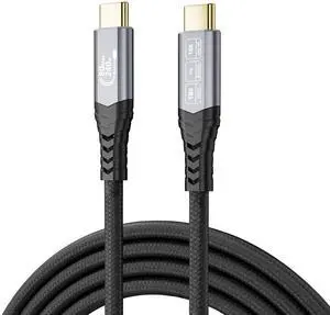 CABLAPTOP 80Gbps USB c Data Transfer Cable 10FT for Thunderbolt 5 Cable,USB4 Gen4 for Thunderbolt 4,16K@60Hz/Dual 8K@60Hz, 240W, for MacBook Pro,Hub,Dock,eGPU,Laptops,Display USB c Monitor 10FT/3m