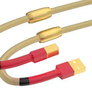 Tirstrup HiFi USB Cable OCC Silver Plated USB 2.0 Type A to B Audiophile USB Wire A-B DAC Decoder Printer Data Cable (A71USB2M)