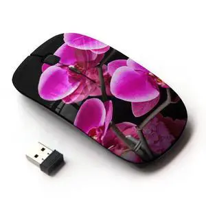 KOOLmouse [ Optical 2.4G Wireless Mouse [ Purple Lily Flowers ]