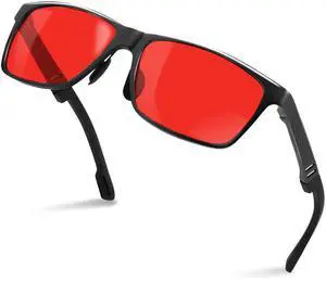 IBOANN Carbon Blue Light Blocking Glasses Men for Computer, Gaming, Metal Frame Night Driving Glasses for Man