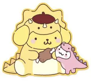 Kitty & Friends' in Dino Costumes Mouse Pad - Officially Licensed (PompompurinDino)