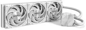 MONTECH HyperFlow Silent 360 White  Ultra-Quiet AIO Liquid CPU Cooler, 3100RPM Pump, Triple Silent Fans, High-Efficiency Radiator for Superior Heat Dissipation, Intel & AMD Compatible, ARGB-Free