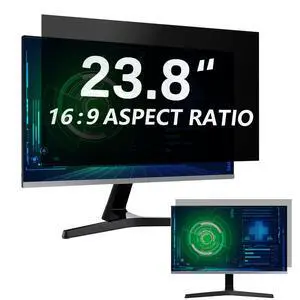 Computer Privacy Screen 23.8 inch, Removable 16:9 Aspect Ratio Widescreen Monitor,Eye Protection Anti Glare Blue Light Slide Mount Tabs Cover Screen Protector for Privacy Screen Filter 23.8 in