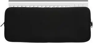 kwmobile Neoprene Case Compatible with iClever GK03 Wireless - Case for Keyboard Soft Travel Sleeve - Black