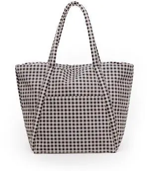 BAGGU Cloud Bag - Black & White Gingham