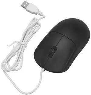 NIZUUONE Wired Optical Mouse Ergonomic Design 1200DPI USB Port Plug and Play Computer for Laptops Desktop PC (Black)