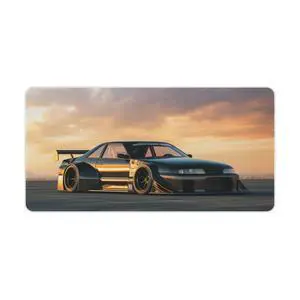 Large Mouse Pad Gaming Cool R33 Racing Car JDM Sunset Car Desk Mat Long Big Mousepad Extended Keyboard Computer Pad Office Desk Organizers and Accessories 23.6 x 11.8 inch