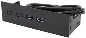 5.25 Inch Front Panel USB Hub with 2-Port USB 3.0, 5Gbps USB3.0 Drive Front Panel Computer Case Expansion Board for Desktop Computer, 20 Pin Connector