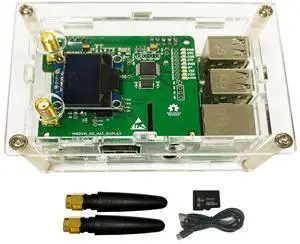 MMDVM Duplex Hotspot Module Dual Hat V1.5.2 with OLED Display, USB & Ethernet Port, Supports P25 DMR YSF NXDN, DMR Slot 1 & Slot 2 for Raspberry Pi, Pi Zero
