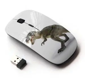 KOOLmouse [ Optical 2.4G Wireless Mouse [ White Funny T Rex Dinosaur ]