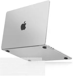 MOSISO Compatible with MacBook Air 13 inch Case 2025 2024 2023 2022 M4 A3240 M3 A3113 M2 A2681,Ultra-Thin Natural Original Color Hard Case&Keyboard Skin for MacBook Air 13.6 inch Case, Frost Clear