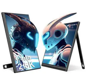 Veout V1Pro 16-inch 2.5K 144Hz Portable Gaming Monitor in 4 Colors (Black/Silver/Pink/Blue), IPS with FreeSync, USB-C & Mini HDMI for Laptop/Mac/PS5/Xbox/Switch - Travel Second Screen