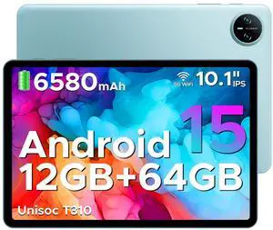 DOOGEE Android Tablet,10 inch Tablet,Octa-core Android 15 Tablets,6580mAh Battery,12GB+64GB,Unisoc T310 Quad Core Tablets,OTG,8MP+5MP,Face Unlock,Blue