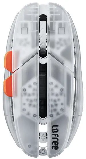 LOFREE Hypace Ultra-Lightweight Wireless Gaming Mouse, 47g, PAW3950 Sensor, 40K DPI, 8K Polling Rate, Mg Alloy Frame, Tri-Mode(Bluetooth/2.4GHz/Wired), 100Hrs Battery for PC/Mac (Ghost)