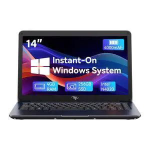 Itel 14 inch Laptop Computer - Celeron N4020(Dual-Core), UHD Graphics 600, 4GB RAM 256GB SSD, 14" Micro-Edge HD Display, Ultra Slim, 4000 mAh Long Battery Life, 2.4G/5G WiFi, HDMI, for Office & School
