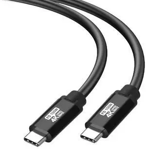USB TYPE C to C Cable 50FT, 4K60HZ GEN2x2(Data usb2.0),TYPE C Video Output From USB3.2/ USB4.0 (NOT 100% Fast Charging) & Sync for Xreal MacBook Pro iPad Pro iPhone 15-16-17 Pro Portable Monitor
