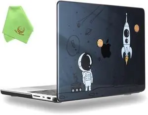 UESWILL Case for 2024 2023 2022 2021 Release MacBook Pro 16 inch M4 M3 M2 M1 Pro Max chip & Touch ID, Pattern Hard Shell Cover, Astronaut A