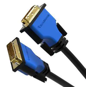 BlueRigger DVI to DVI Monitor Cable (25FT, 24+1 Dual Link, Digital Video Cable, Male to Male) - for Gaming, DVD, Laptops, HDTV and Projector