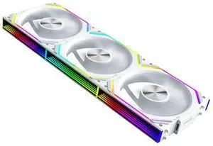 Jungle Leopard PC Fan JM-V2 RS 120 Infinity Mirror Module Daisy-Chain ARGB Fan 120mm Triple Pack Suitable for Computer Case & 360mm AIO Cooler (White Reverse)