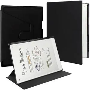 QIOFEARTH Rotating Case for 11.8" Remarkable Paper Pro Tablet (2024 Released) Lightweight and Hard Back Shell Protective Book Folio Cover,Auto Sleep/Wake,Pen Holder and Pen Tips Box (Black)