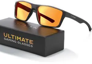 Titan Gaming Glasses, Anti Blue Light Glasses Men, UV400 Protection Blue Light Blocking Glasses for Computer Eye Strain