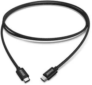 ZEEXUS USB4 Cable - Fast Data Transfer, Fast Charging - Compatible with Thunderbolt, MacBook Pro, iPad Pro, Galaxy S20, and More