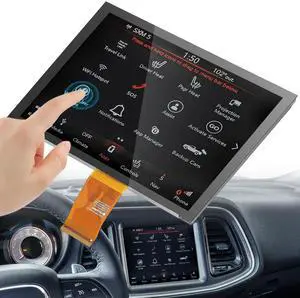 vvavv 8.4" Uconnect Touch Screen 4C UAQ LCD Monitor Radio Navigation Compatible for Dodge RAM Chrysler Gladiator Compass Wrangler Cherokee Challenger Durango 2017-2022 Replace # LA084X01(SL)(02)