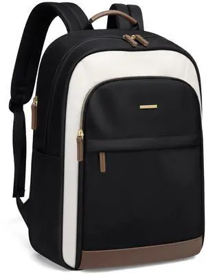 GOLF QUALITY Laptop Backpack for Women Travel Carry On Bag Weekender Business Multilayer Personal Item Backpack,16 Inch,WBlack