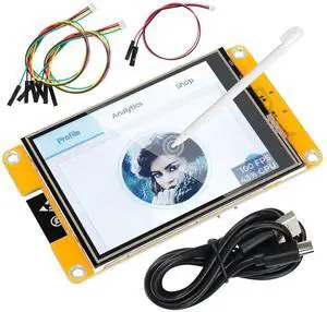 Freenove ESP32 Display CYD, 3.2 Inch Touchscreen Monitor, 240x320 Pixel IPS TFT LCD Screen ST7789 Driver, Dual-core 32-bit 240 MHz Microcontroller WiFi+BT, C Code LVGL Example Projects Tutorial