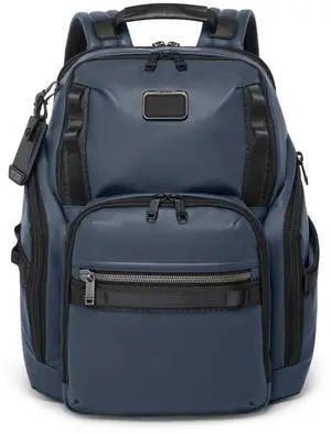 Tumi Men's Search Backpack, Navy Coated Canvas, One Size
