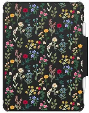 CASETiFY Impact Folio Case for iPad Air 10.9" (4th/5th Gen) - Spring Botanicals 2 - Clear Black