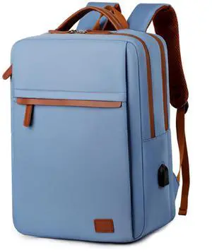 Laptop Backpack,Business Travel Anti Theft Slim Durable Laptops Backpack with USB Charging Port,Water Resistant College Computer Bag for Women & Men Fits 15.6 Inch Laptop and Notebook-Blue