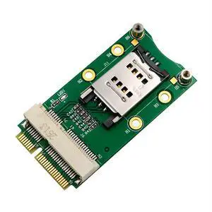 HLT Mini PCI-E Adapter with SIM Card Slot for Module to Motherboard Mini PCI-E Interface