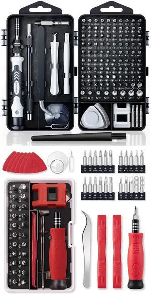 SHOWPIN 122 in 1 Precision Computer Screwdriver Kit, Laptop Screwdriver Sets with 101 Magnetic Drill Bits and Small Precision Screwdriver Set: 35 IN 1 Mini Magnetic Repair Tool Kit