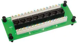 ICC CAT6 Ethernet Data Module, 8 Ports, UL Listed & PoE++ Rated, High-Performance Network Interface, Quick Push-Pin Mount, Fits 9", 14", and 28" Structured Wiring Enclosures