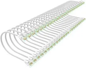 Xcftaud Cat 6 Patch Cables 3 feet (24Pack), Slim Cat6a Ethernet Patch Cable 10Gbps 550Mhz, UTP Pure Copper Patch Cables Cat6, Flexible Thin Cat6a Patch Cable for Network Devices Setup, White