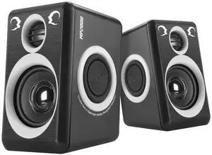 RECCAZR Computer Speakers with Surround Sound 2.0CH USB Wired Powered Multimedia Speaker for Desktop/TV/PC/Laptops/Smart Phone Built-in Four Loudspeaker Diaphragm (Gray)