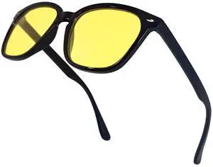 VUEECLAT 80% Blue Light Blocking Glasses 400-500nm for Sleep & Gaming, Anti Eyestrain Computer Glasses, Lightweight acetate Frame for Men & Women