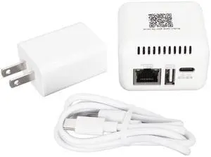 USB 2.0 Network Print Server, LAN Print Share Server for USB Printers Computer Print Server Adapter for or Later, for Android, for iOS (US Plug)