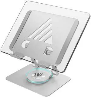 SWAGKIND Tablet Stand for iPad Stand for Desk, Adjustable&Foldable iPad Pro Holder Portable Monitor Stand with 360° Rotating Base, Holder for iPad Pro, Fit for Computer Office Desk Accessories(Silver) SWAGKIND Tablet Stand for iPad Stand for Desk, Adjustable&Foldable iPad Pro Holder Portable Monitor Stand with 360° Rotating Base, Holder for iPad Pro, Fit for Computer Office Desk Accessories(Silver)