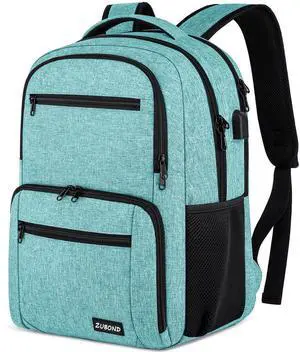 ZUBOND Backpack for Men and Women, Backpack for School Teen Boys, Business Travel Water Resistant Sturdy 15.6 Inch Laptops Back Pack with USB Charging Port, College School Computer Bag Gift
