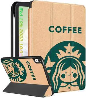 Wazzasoft for iPad A16 Case 2025 - for iPad 10th Generation Case Cute Women Girls Kids Kawaii Teens Fun Funny Design Cool Pencil Holder Auto Sleep/Wake Tablet Cover for Apple 11/10 10.9 Inch