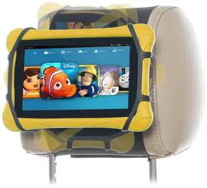 WANPOOL Car Headrest Holder Swivel Car Headrest Mount Silicon Holder for 7-10 Inch Fire Tablets