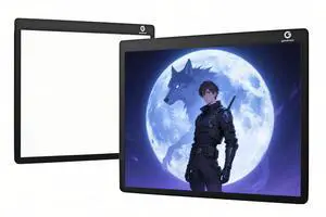 goodmore Glass Gaming Mouse pad,LED Illuminated Hard Mousepad for Gaming,Large Mouse pad 400mm * 300mm, Special Glass Surface to Improve Accuracy and Speed, Silicone Anti Slip(Azure Howl)