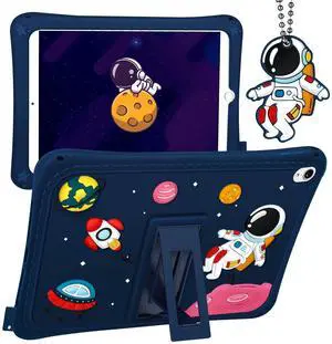 Gurgitat for iPad Air 3/Pro 10.5 Inch Case - Boys Teens Cool Cartoon Astronaut Space Men 3D Silicone Tablet Cover with Stand for iPad 10.5"/Air 3rd Generation/Pro 2017
