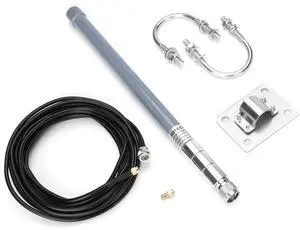 ZDTECH 915MHz LoRa Gateway Antenna Omni Directional Fiberglass Antenna Outdoor Indoor LoRawan Ant with 20 ft N Female to RP-SMA Male Extension Cable for RAK HNT Lynx Helium Hotspot Miner